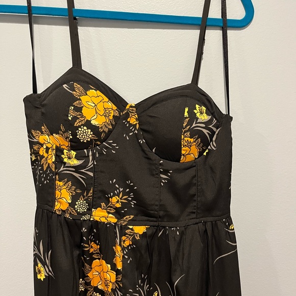 Band of Gypsies Black and Yellow Floral Jumpsuit - Picture 2 of 5